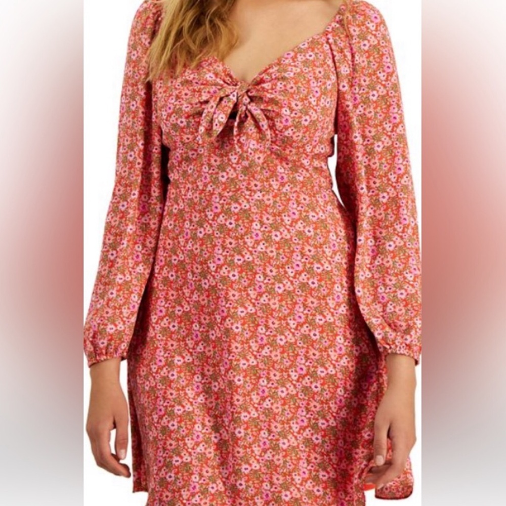 Floral Pink Mini Dress